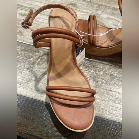 Universal Thread Women's Brown Bohemian Boho Cork Wedge 4 In Heels. Size 8.5 - Picture 4 of 8